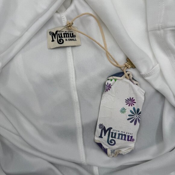 NWT Show Me Your MuMu Junebug Dress Women’s XS White Boho Mini Bell Sleeve Beach - Picture 8 of 12